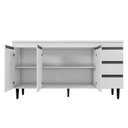 Ver imagem 3 de Balcão Pia Andréia 150cm Amêndoa/branco com Tampo Mdp - Ajl Móveis