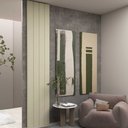 Ver imagem 1 de Painel Ripado em Barra 250cm x 46cm 100% MDF Majestade Marrom/Off White Gelius Móveis