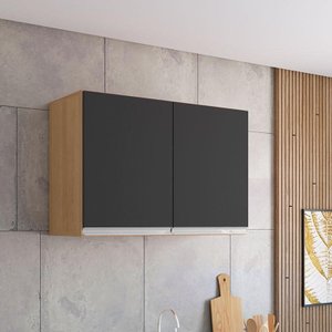 Armário Aéreo para Cozinha Ambiente Andréia 2 Portas 80 Cm Ajl