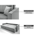 Ver imagem 5 de Sofá Tango 2,00m sem Caixa, Retrátil e Reclinável Veludocristal Cinza - Netsofas