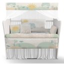 Ver imagem 1 de Kit Berço Enxoval de Bebê Verde Floresta Folhas - Kt505