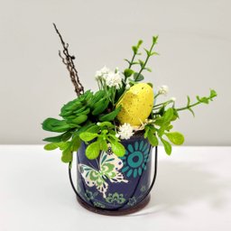 Arranjo De Páscoa Para Mesa Com Ovos 14x11cm Borboleta - 2