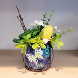 Arranjo De Páscoa Para Mesa Com Ovos 14x11cm Borboleta - 9