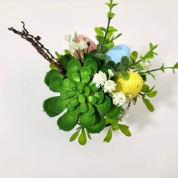 Arranjo De Páscoa Para Mesa Com Ovos 14x11cm Borboleta - 5