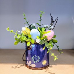 Arranjo De Páscoa Para Mesa Com Ovos 14x11cm Borboleta - 3