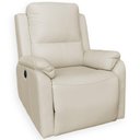Ver imagem 1 de Poltrona do Papai Retrátil Reclinável Elétrica Aniche L06 Couro Off White - Lyam Decor