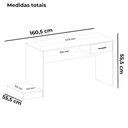 Ver imagem 3 de Mesa Escrivaninha Gamer 1 Gaveta 160 Cm Preto Vermelho Arly