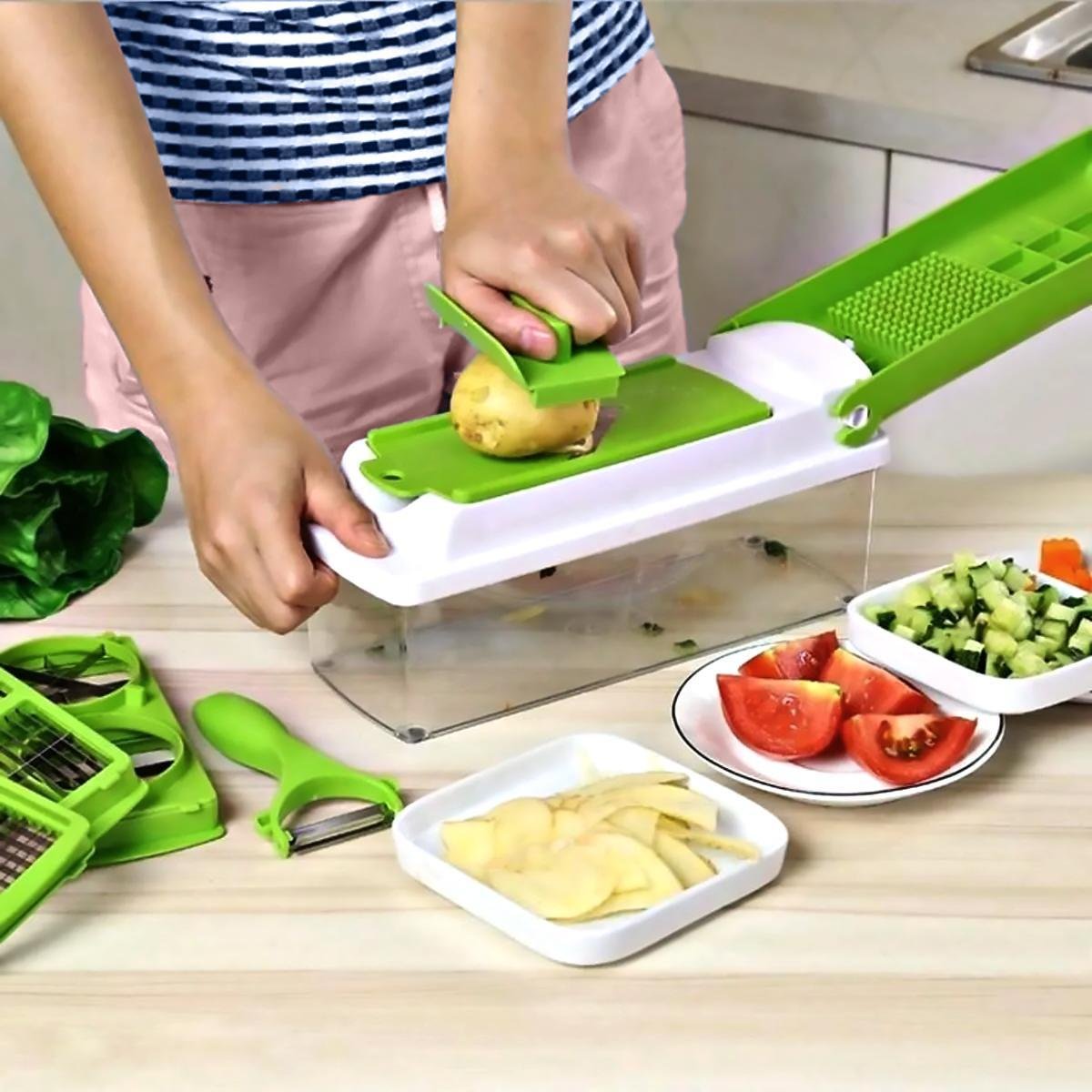Nicer Dicer Processador Cortado Alimentos Legumes Topen Home - 2