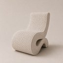 Ver imagem 3 de Poltrona Decorativa Marina Bouclê Moscow Design Orgânico Moderno