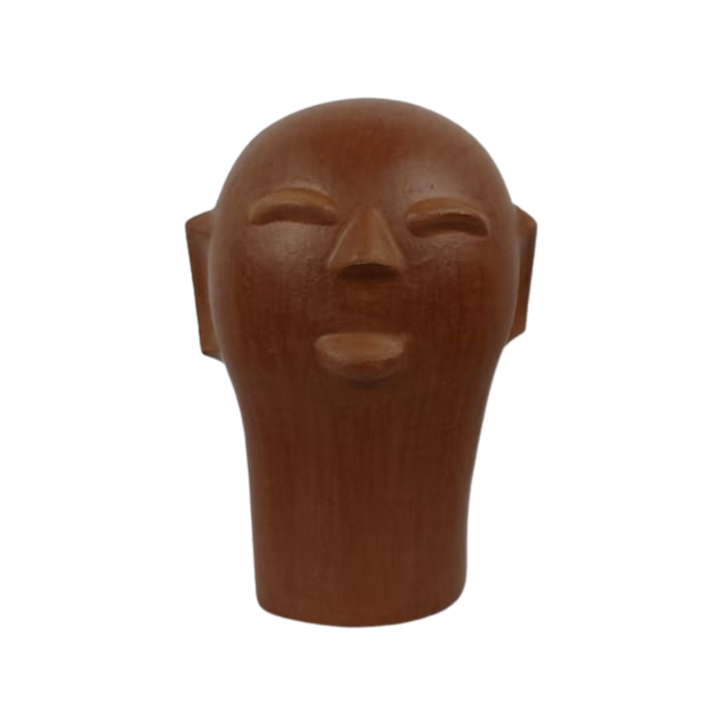 ESCULTURA CABEÇA CERAMICA CIDA LIMA P PE 22 CM Fuchic Brasil - 1