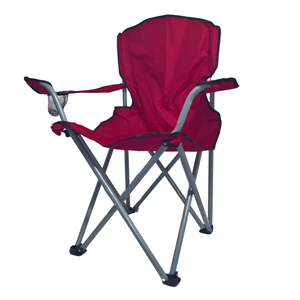 Cadeira Camping Dobravel Portatil Premium até 160kg Vermelha Lu0102_vm