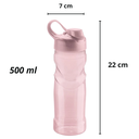 Ver imagem 4 de Kit 2 Squeeze Sport Garrafa Esportiva Academia 500ML