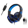 Fone Ouvido Headset Gamer Azul com Fio USB LED Hf-G390P4 Exbom - 6