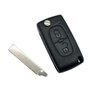 Capa Carcaça Chave Canivete Cromada Peugeot 307 308 2 Botões Mod 1316-2 - 2