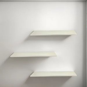 Kit 3 Prateleiras Mdf 15mm Branca 60x20cm Fixação Invisível