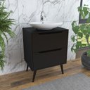 Ver imagem 6 de Gabinete para Banheiro 60 Cm com 2 Gavetas Bn3639 Preto Tecno Mobili