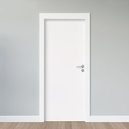 Adesivo de Porta - Revestimento Branco Fosco - 1