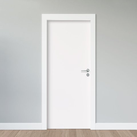 Adesivo de Porta - Revestimento Branco Fosco