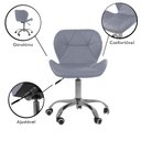Ver imagem 3 de Kit 02 Cadeiras Office Eiffel Slim Ajustável Base Giratória + E-book