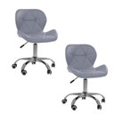 Ver imagem 2 de Kit 02 Cadeiras Office Eiffel Slim Ajustável Base Giratória + E-book
