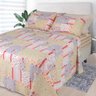 Jogo de Cama Lençol 4 Peças Queen com Elástico Estampado 158x198x30cm Bf Colchões - 1