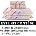 Ver imagem 2 de Jogo de Cama Lençol 4 Peças Queen com Elástico Estampado 158x198x30cm Bf Colchões