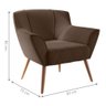 Poltrona de Sala para Decoração Italva Inca Marrom - 3