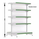 Ver imagem 2 de Gondola Centro 170 Fit Ate 9 Metros Branco 90 Bandeja Pe Verde