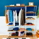 Ver imagem 1 de Armário Arara Closet Completo Modular Ample Carvalho e Branco
