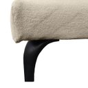 Ver mais imagens de Cama Japonesa King Size Veneza 200cm Base Box Orgânica Bouclê Estofada Pés de Ferro:Bouclê Bege