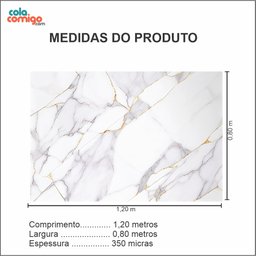 Adesivo Piso Box Mármore Calacata Gold Antiderrapante Colacomigo 1,20 X 1,50 Metros - 3
