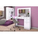 Ver imagem 4 de Penteadeira Camarim Juvenil Chanel c/ 1 Porta e 4 Gavetas c/ Espelho Branco - Henn