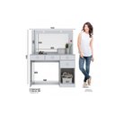 Ver imagem 2 de Penteadeira Camarim Juvenil Chanel c/ 1 Porta e 4 Gavetas c/ Espelho Branco - Henn