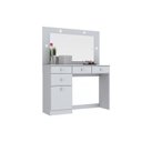 Ver imagem 1 de Penteadeira Camarim Juvenil Chanel c/ 1 Porta e 4 Gavetas c/ Espelho Branco - Henn