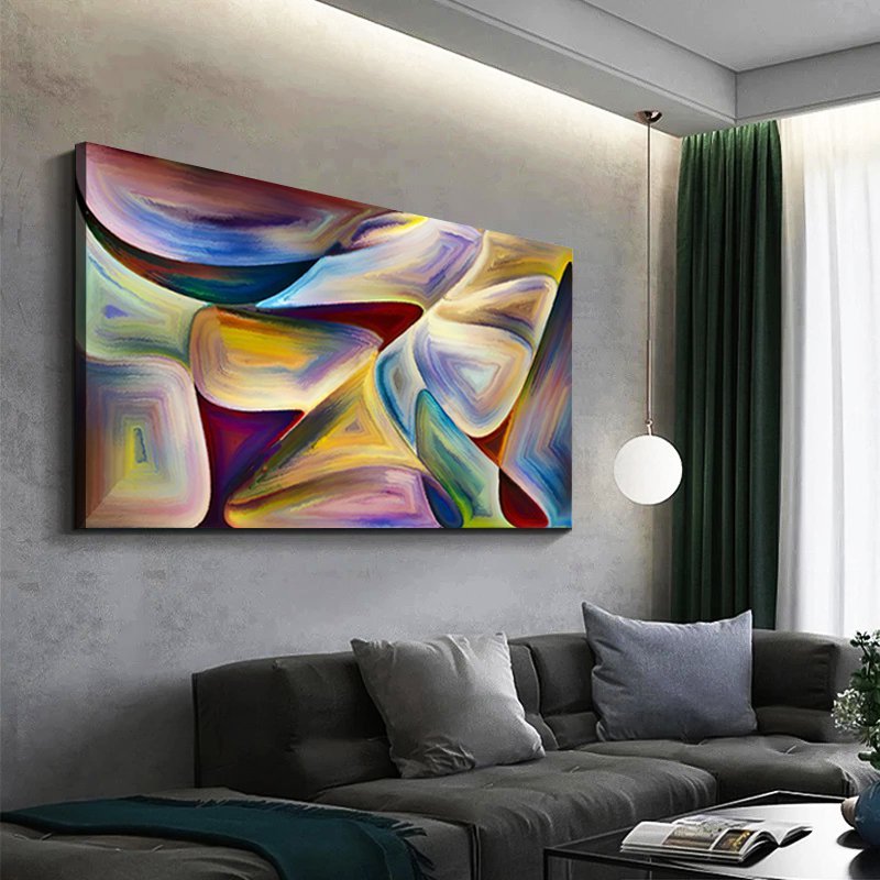 Quadro Decorativo Abstrato Sensação:90x60 cm/BRANCA - 1
