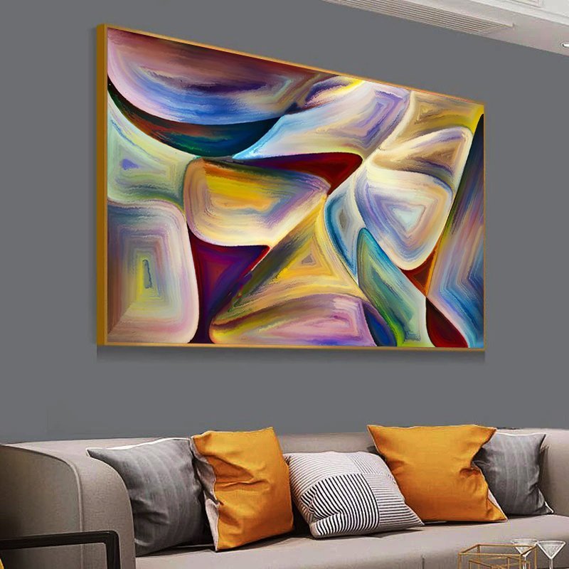 Quadro Decorativo Abstrato Sensação:90x60 cm/BRANCA - 4