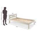 Ver imagem 3 de Cama de Solteiro Madeira Maciça Fana Branco