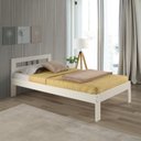 Ver imagem 2 de Cama de Solteiro Madeira Maciça Fana Branco