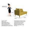 Recamier Azura 160cm com Almofada Lado Esquerdo Suede Amarelo - Amarena Móveis - 4