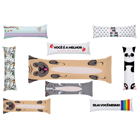 capa para travesseiro de corpo 130cm x 38cm capa avulso lavavel xuxao grande