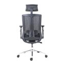 Ver imagem 2 de Cadeira de Escritório Presidente Ergonômica Zen com Apoio de Pés Cabeça Lombar e Braços Preta