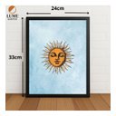 Ver imagem 2 de Quadro Sol Dourado Estilo Místico com Fundo Azul Suave Preto