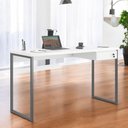 Ver imagem 1 de Mesa Home Office Escrivaninha Industriale 1,20 Branco com Gaveteiro