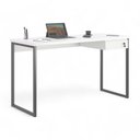 Ver imagem 2 de Mesa Home Office Escrivaninha Industriale 1,20 Branco com Gaveteiro
