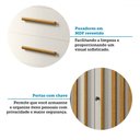 Ver imagem 7 de Cômoda Bella 2 Portas 5 Gavetas 100% Mdf Ripado Cinamomo/off White - Acp Móveis