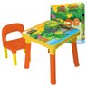 Turma Dino Minha Mesinha com Cadeira Infantil Didatica Educativa Atividades Criança Desmontavel Meni - 1