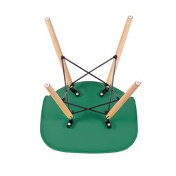 Kit - Mesa Eames 70 Cm Branco + 4 Cadeiras Eames Dsw Verde Escuro Mesa Branco com Cadeiras Verde - 6
