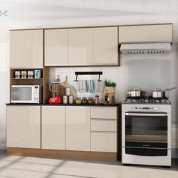 Kit de Cozinha Paris 4 Pecas Poliman Carvalho Bran - 1