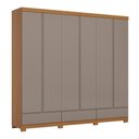 Ver imagem 1 de Guarda Roupa Casal Imperial 6 Portas 9 Gavetas Cinamomo/Avelã - Móveis Henn