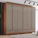 Ver imagem 2 de Guarda Roupa Casal Imperial 6 Portas 9 Gavetas Cinamomo/Avelã - Móveis Henn